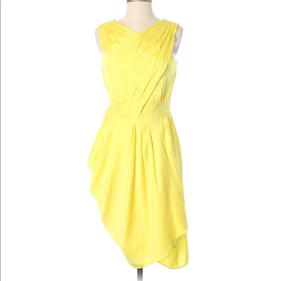 Banana Republic Yellow Silk Dress 4 NWT - Picture 2 of 5